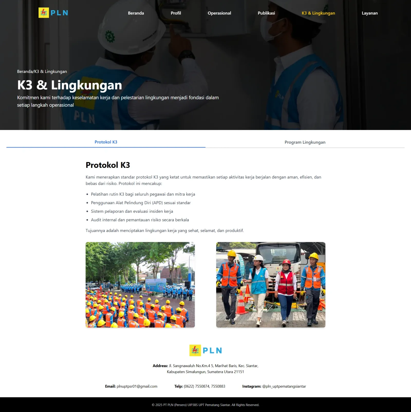 Screenshot PLN UPT Pematang Siantar